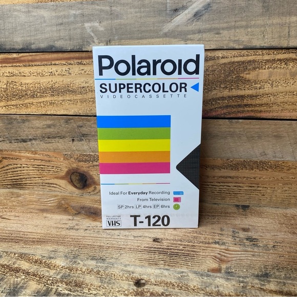 Blank Polaroid Supercolor Video Cassette VHS Tapes T-120 NEW SEALED - Picture 1 of 4